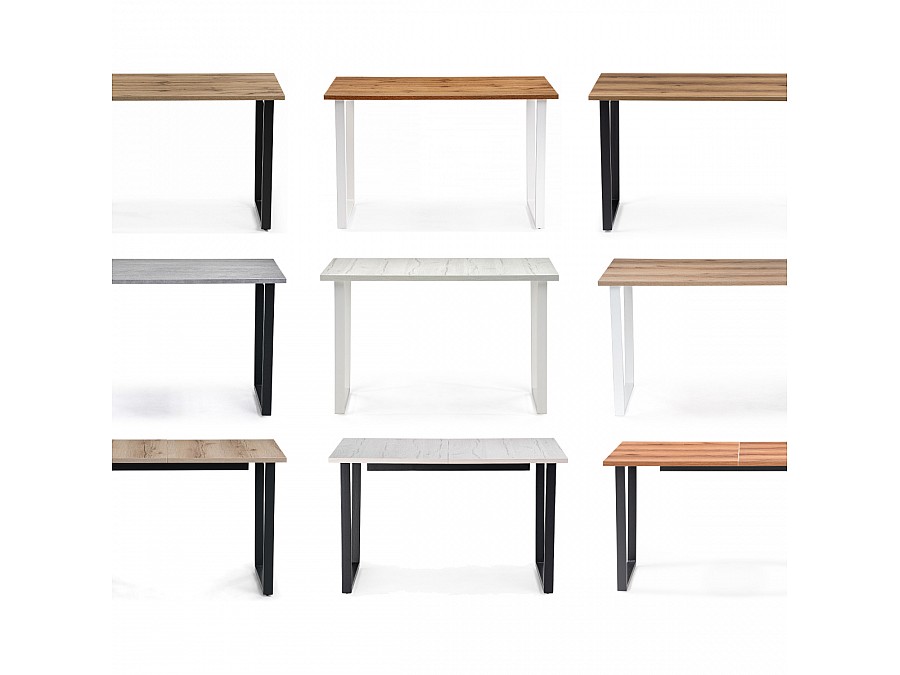 Стол деревянный Лота Лофт 120х74х75 25 мм дуб вотан / матовый белый