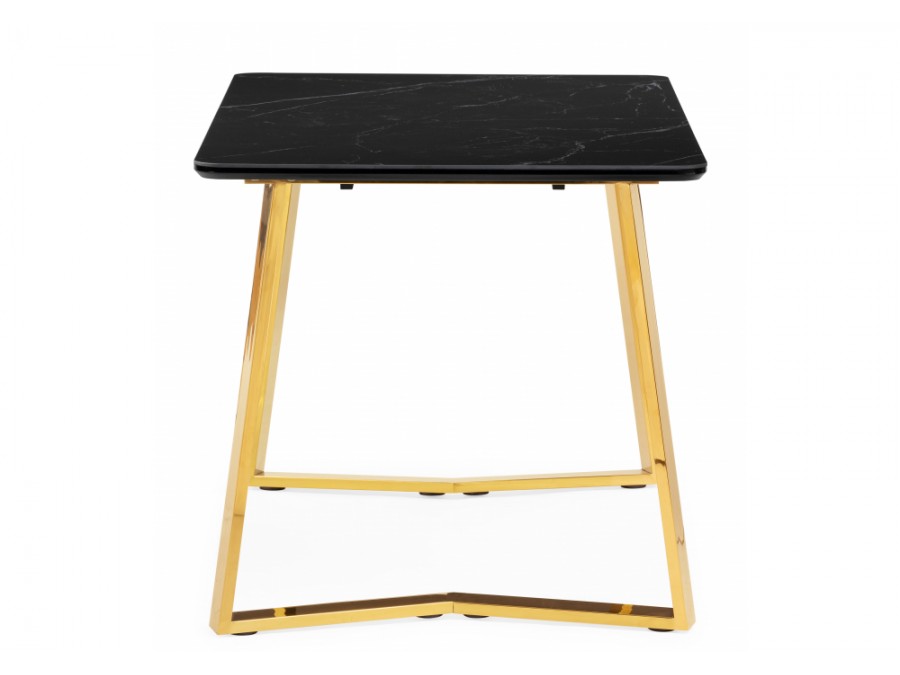 Керамический стол Селена 1 140х80 черный мрамор / золото