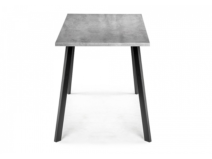 Стол деревянный Тринити Лофт 140x80x75 25 мм бетон / матовый черный