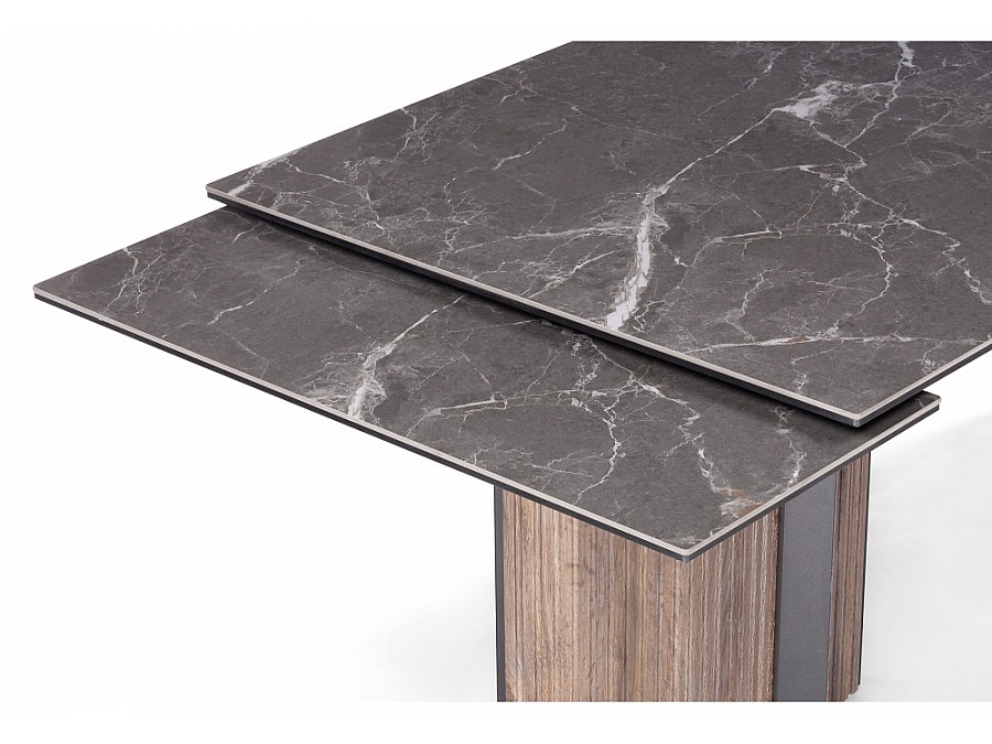 Саливан 180x90 черный кварц / дуб бомонд лофт