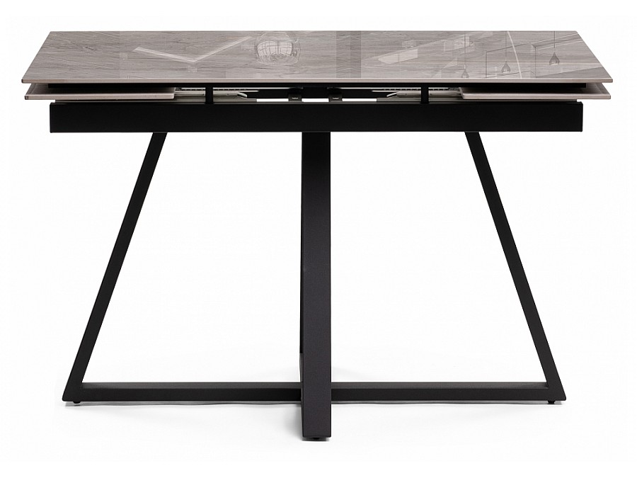 Керамический стол Силлем 120(180)х80х77 dyna fantasico grey / черный