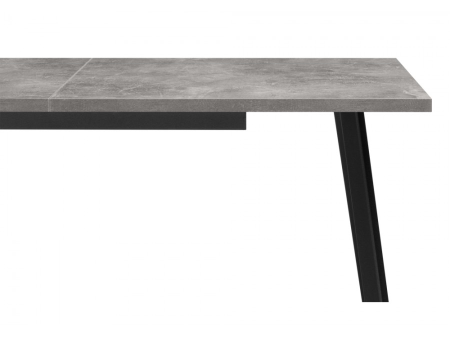 Кортни 117 (157) x 77 бетон светлый / черный матовый