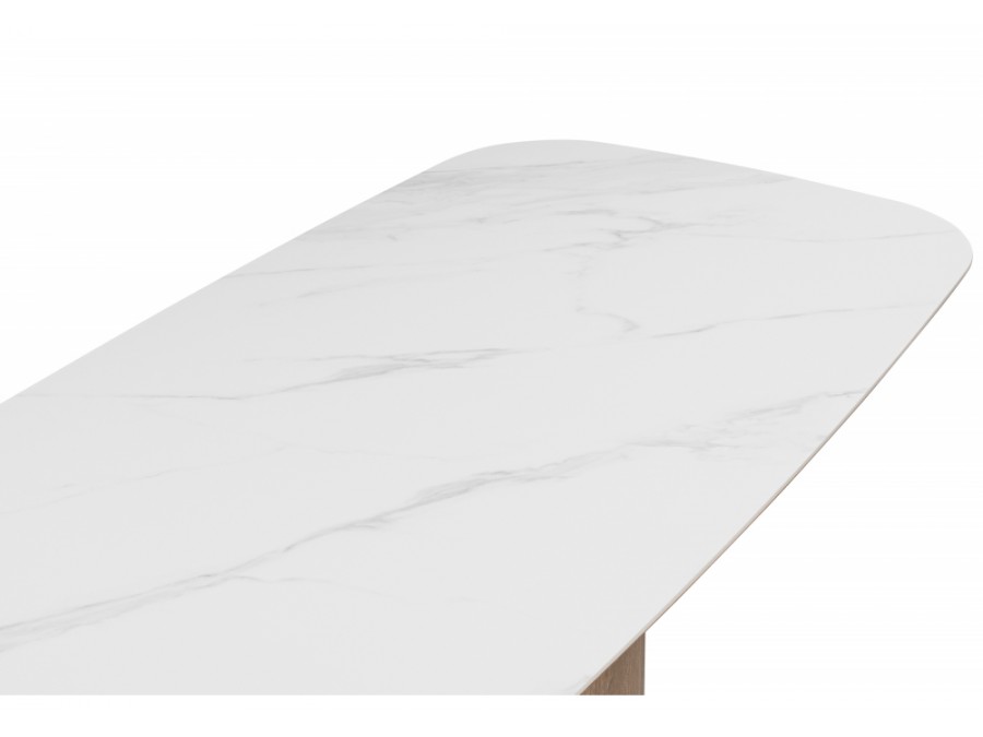 Эллипсо 200х90 snow white / дуб американский