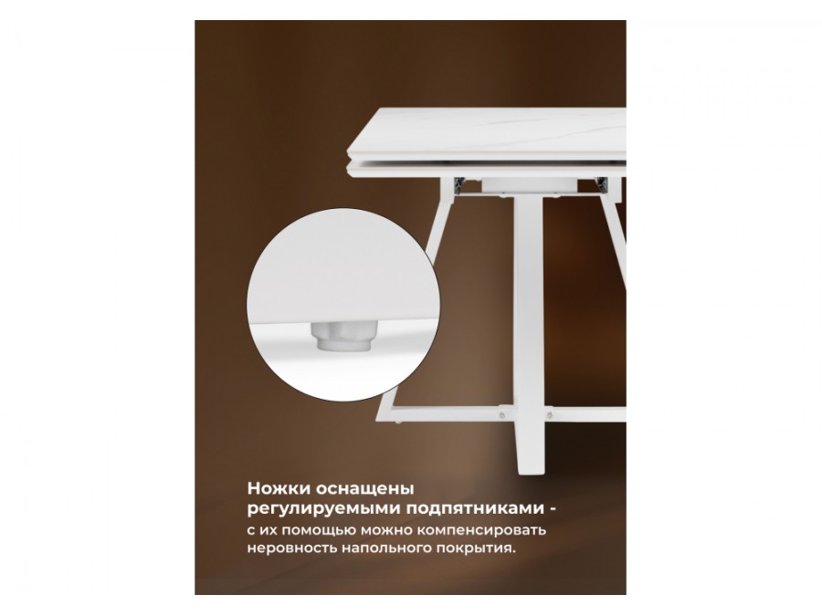 Памелла 140 (200) х 80 белый мрамор alpin white / snow white / белый