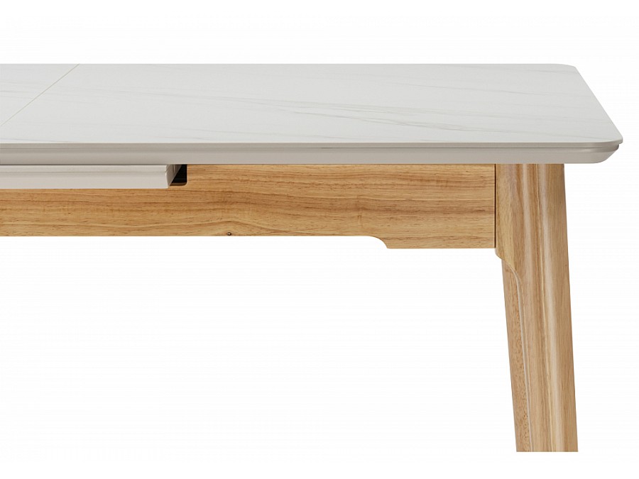 Halmar 140(180)x80 белый спеченный камень / светлое дерево