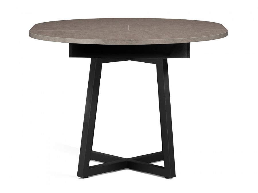 Стол деревянный Регна 100(130)х100х75 черный / бежевый