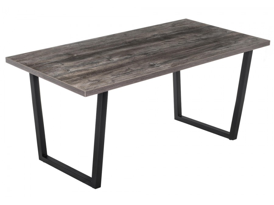 Стол деревянный Эльпатия 150х75х75 дуб рошелье / черный матовый