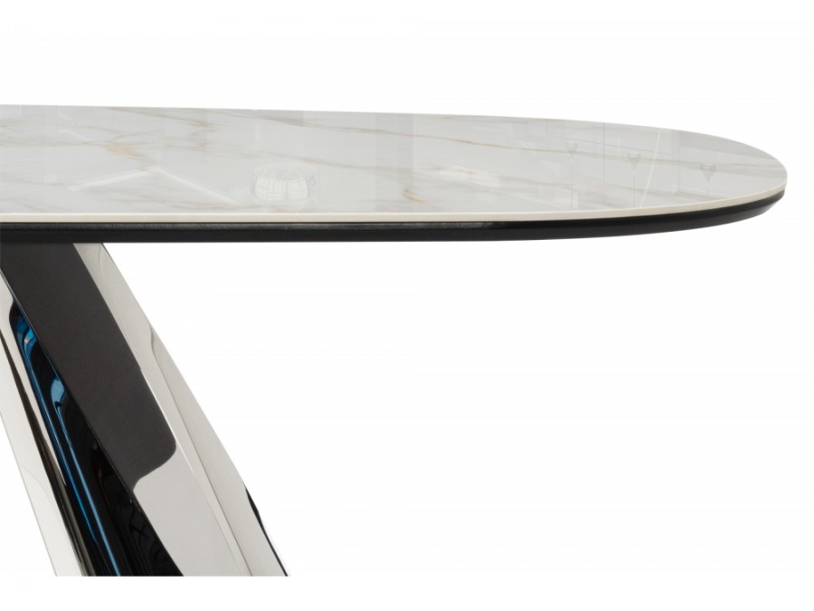 Танго 200х200х90 белый мрамор carla larkin / хром