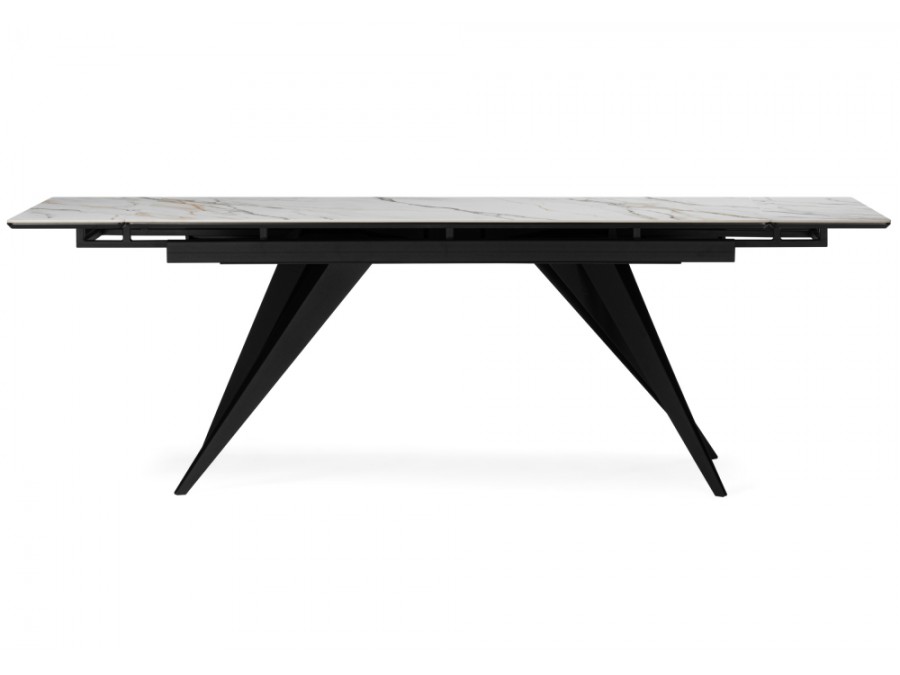 Дарвин 160(220)х89 белый с прожилками gilt white / черный