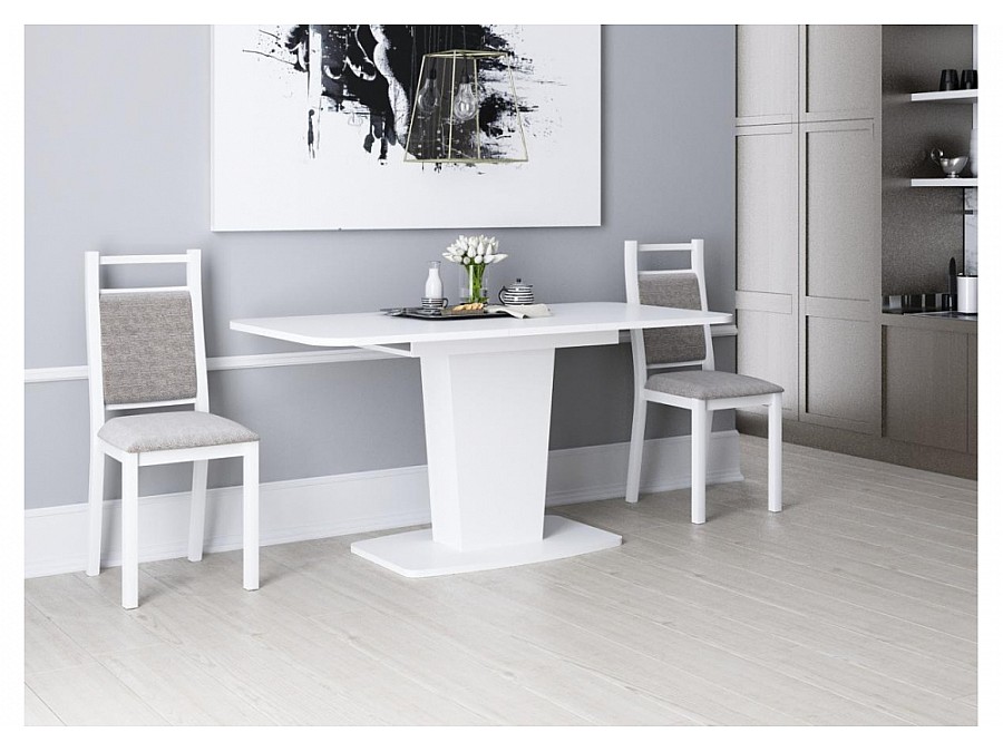 Стол деревянный Токио-28 120(152)х75х75 белый