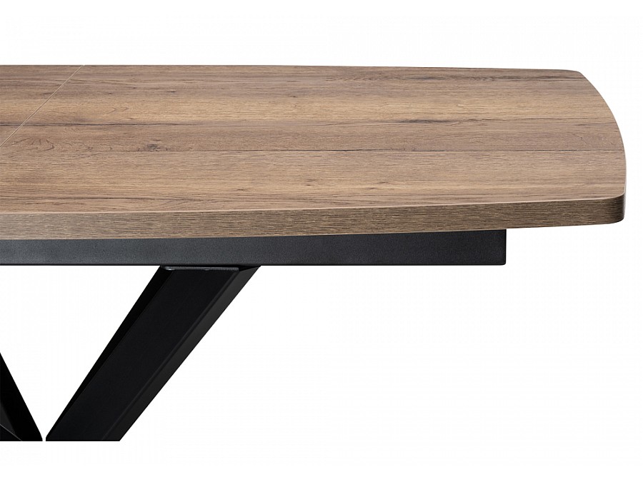 Стол деревянный Палу 130(170)х80х75 дуб галифакс табак / черный