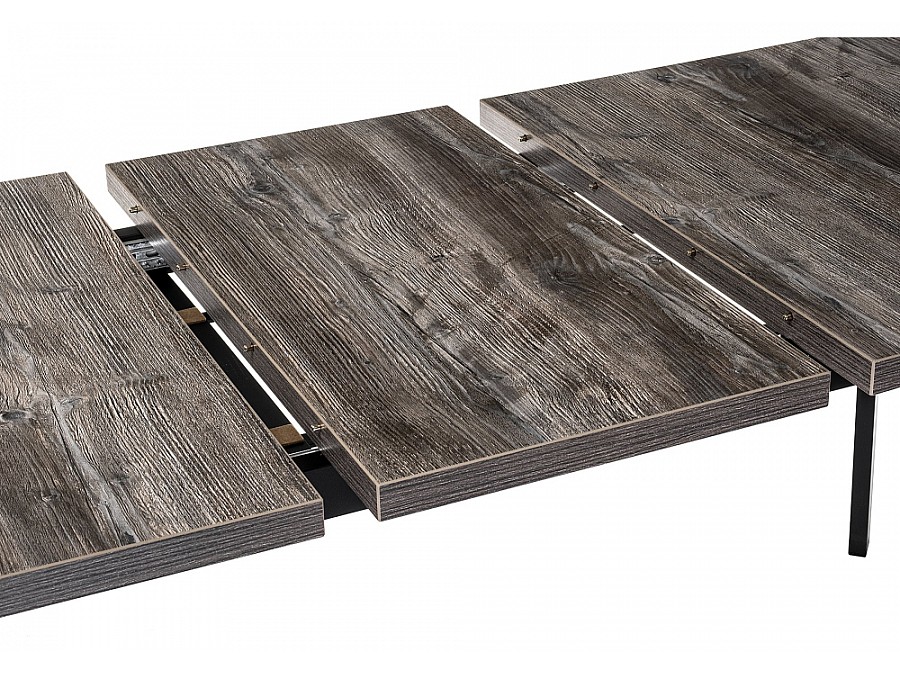 Стол деревянный Цефей 120(160)х75х77 дуб рошелье / графит