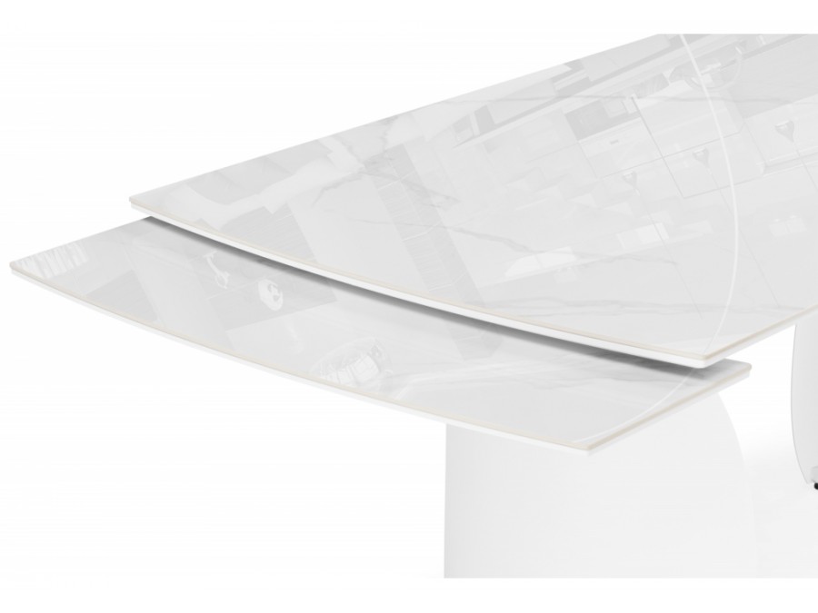 Готланд 180(240)x90 statuario titan gloss / белый
