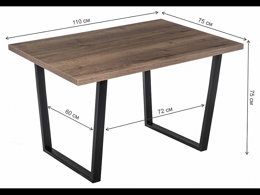 Эльпатия 110 дуб галифакс / черный матовый