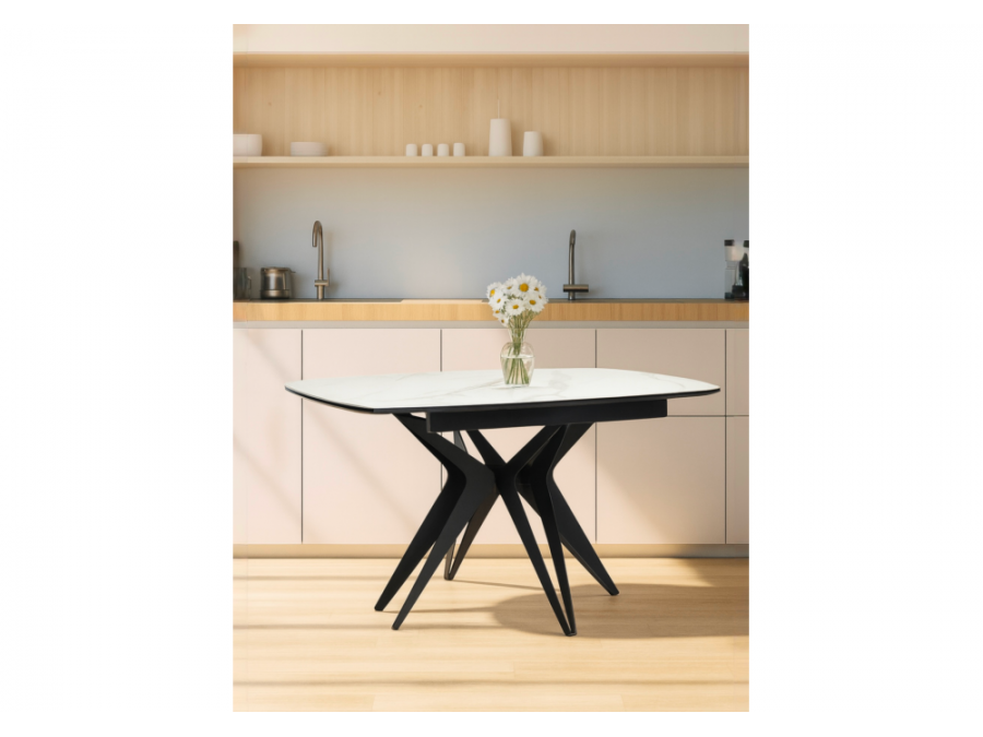 Риполь 160(205)х89 белый мрамор snow white / черный