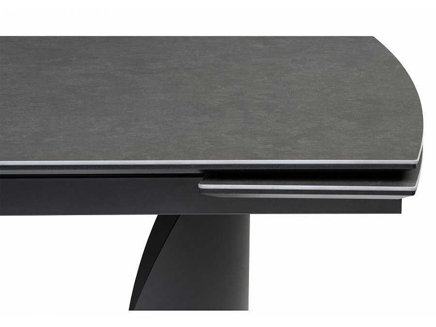 Керамический стол Готланд 160(220)х90х79 ink gray / черный