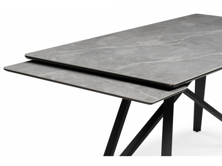 Вилсон 140(200)х80 серый мрамор larka grey / черный