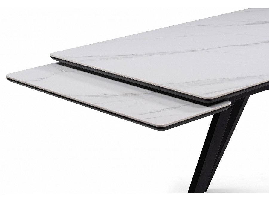 Вилли 140(200)х80 белый мрамор snow white / черный