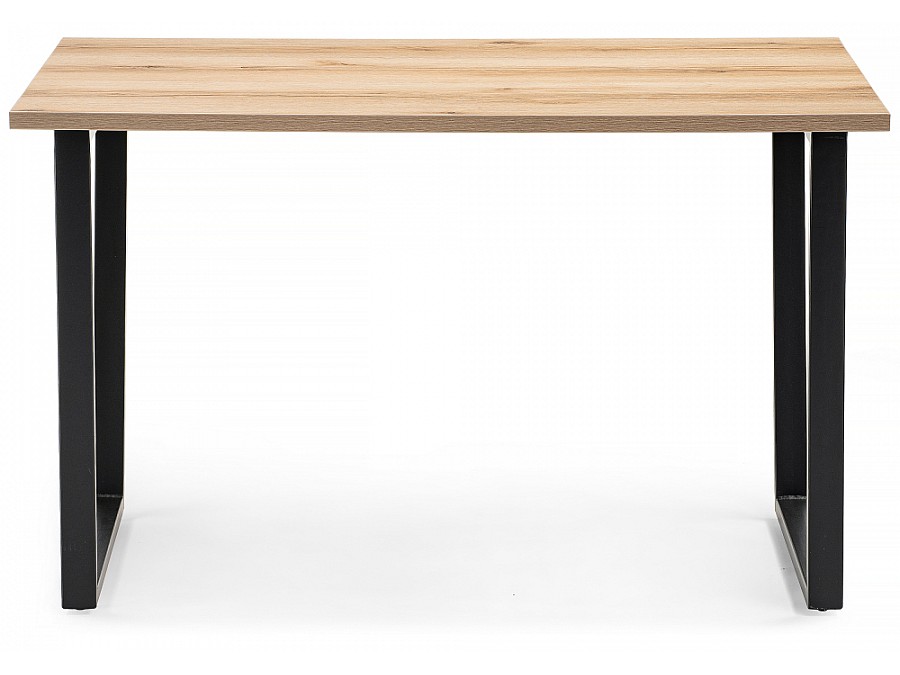 Стол деревянный Лота Лофт 120х74х75 25 мм дуб вотан / матовый черный