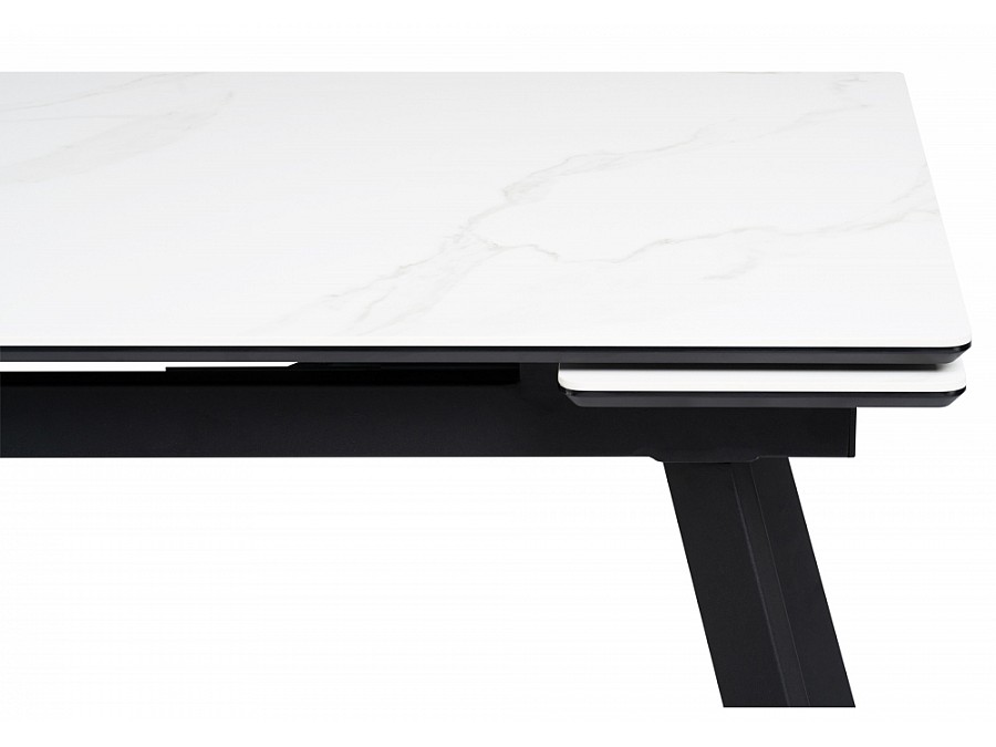 Норман 140(200)х80х75 белый мрамор alpin white / черный