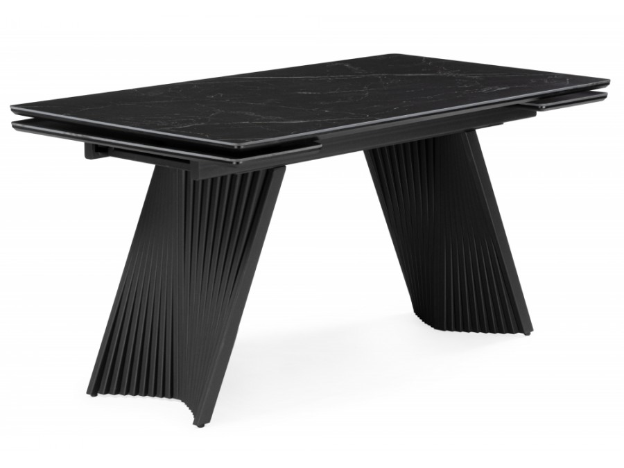 Вейв 160(220)х89 черный мрамор shakespeare black / черный