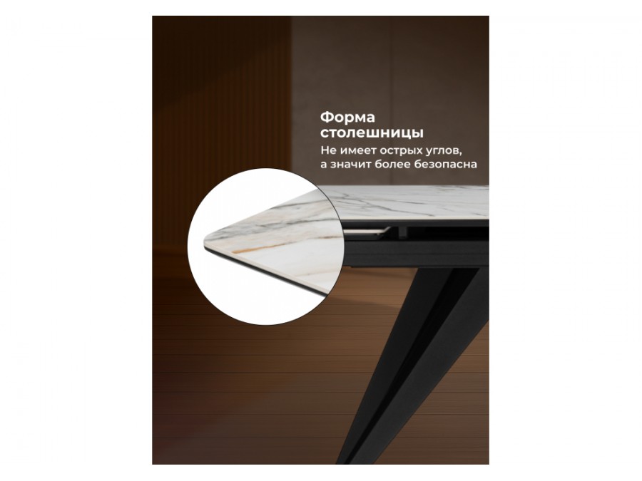 Дарвин 160(220)х89 белый с прожилками gilt white / черный