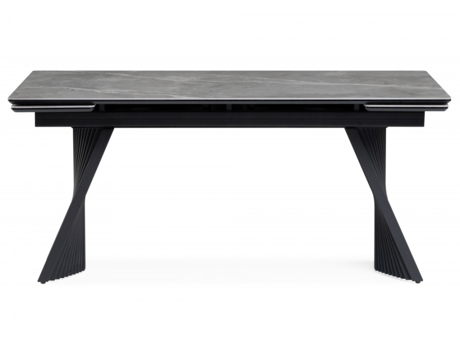 Вейв 140(200)х80 серый мрамор larka grey / черный