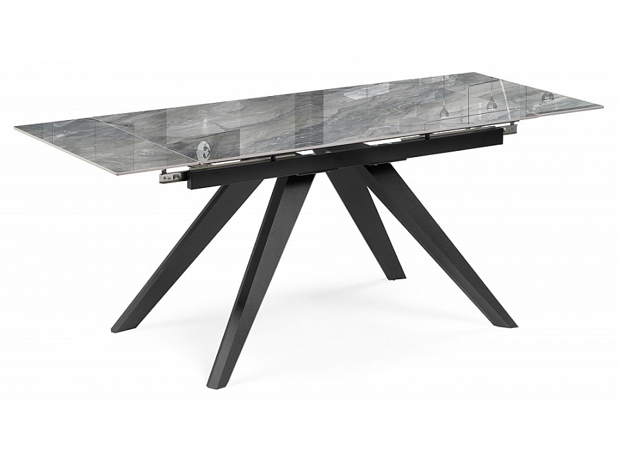 Керамический стол Морсби 140(200)х80х80 оробико / черный