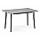Стол деревянный раскладной Денвер Лофт 120 25 мм бетон / черный матовый
