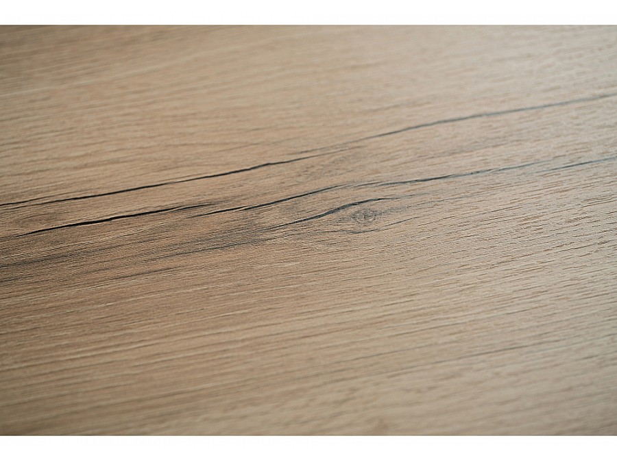 Стол деревянный раскладной Лота Лофт 120(160)х75х75 25 мм черный матовый / дуб делано светлый