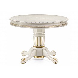 Стол деревянный Альфред крем / золотая патина