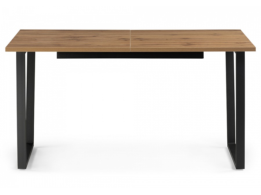 Стол деревянный Лота Лофт 140(180)х80х74 25 мм дуб вотан / матовый черный