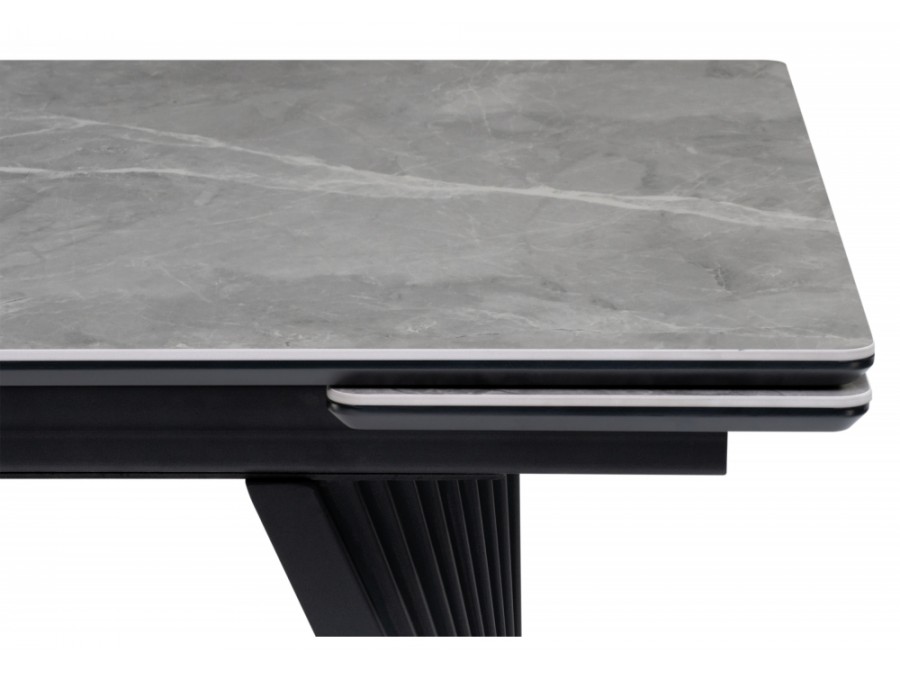 Вейв 140(200)х80 серый мрамор larka grey / черный