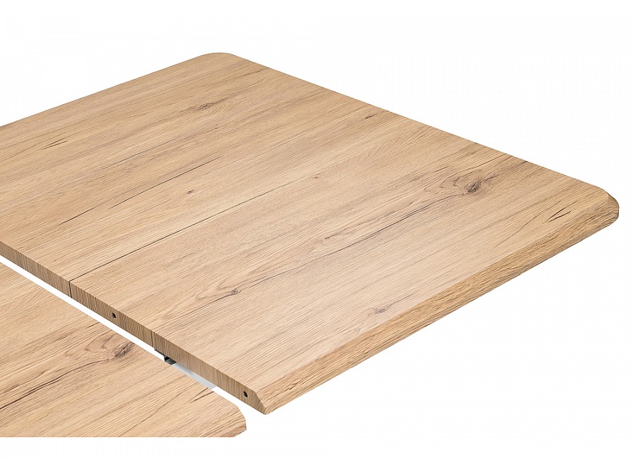 Стол деревянный Санса 120(160)х80х76 дуб монтана / белая шагрень