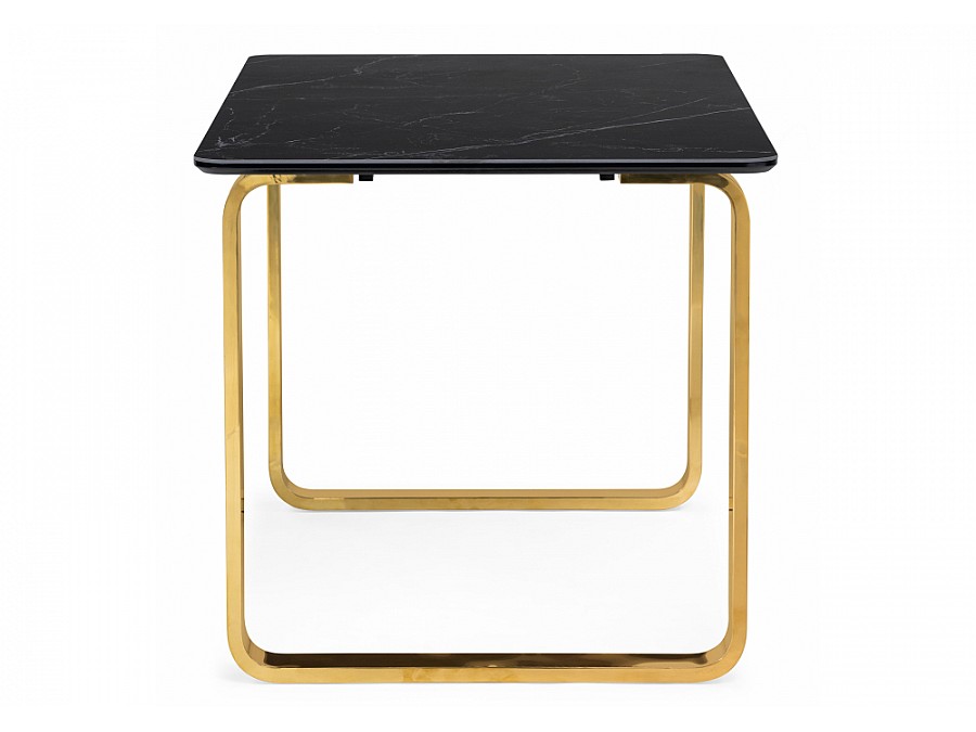 Керамический стол Селена 4 160х90 черный мрамор / золото