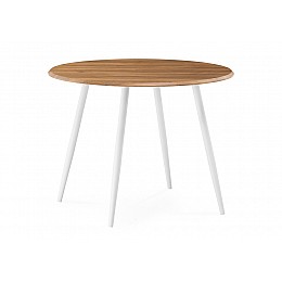 Стол деревянный Абилин 100 дуб вотан / белый матовый