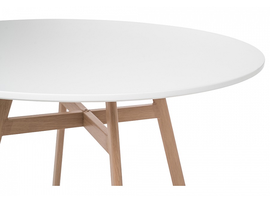 Стол деревянный Skandi 90х73 белый