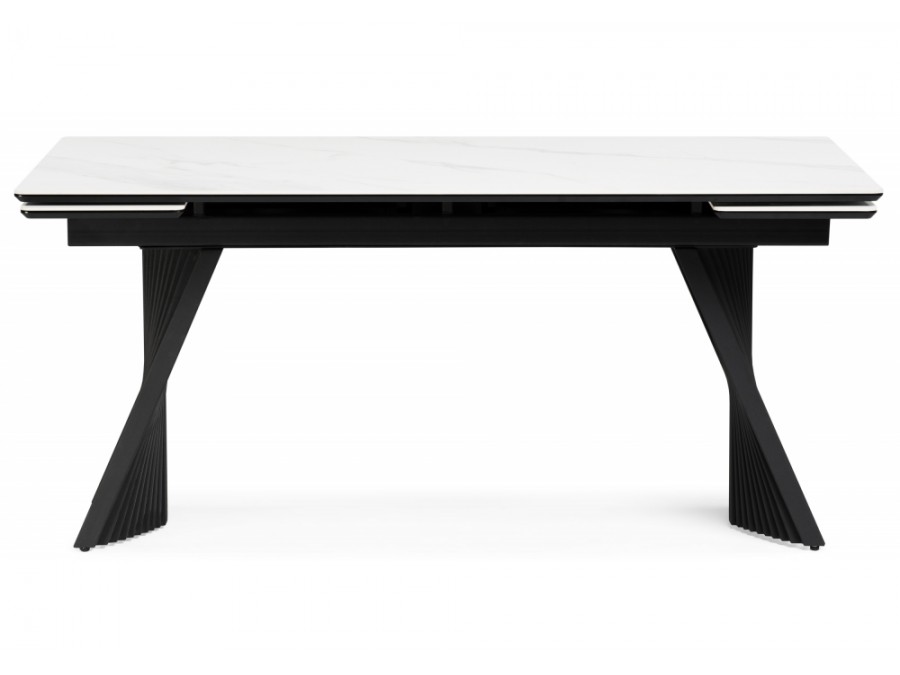 Вейв 140(200)х80 белый мрамор snow white / черный