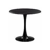 Стол деревянный Тулип 80х73 мрамор черный / черный