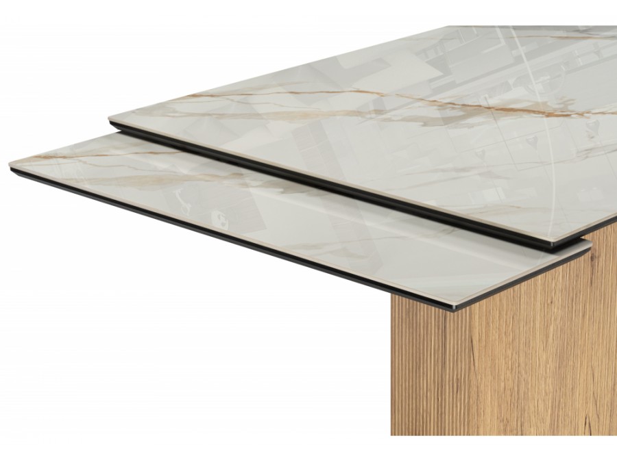 Монерон 180(240)x90 calacatta gold / дуб монтана