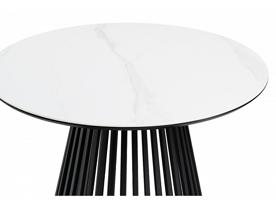 Нэнси 90х90х75 белый мрамор / черный