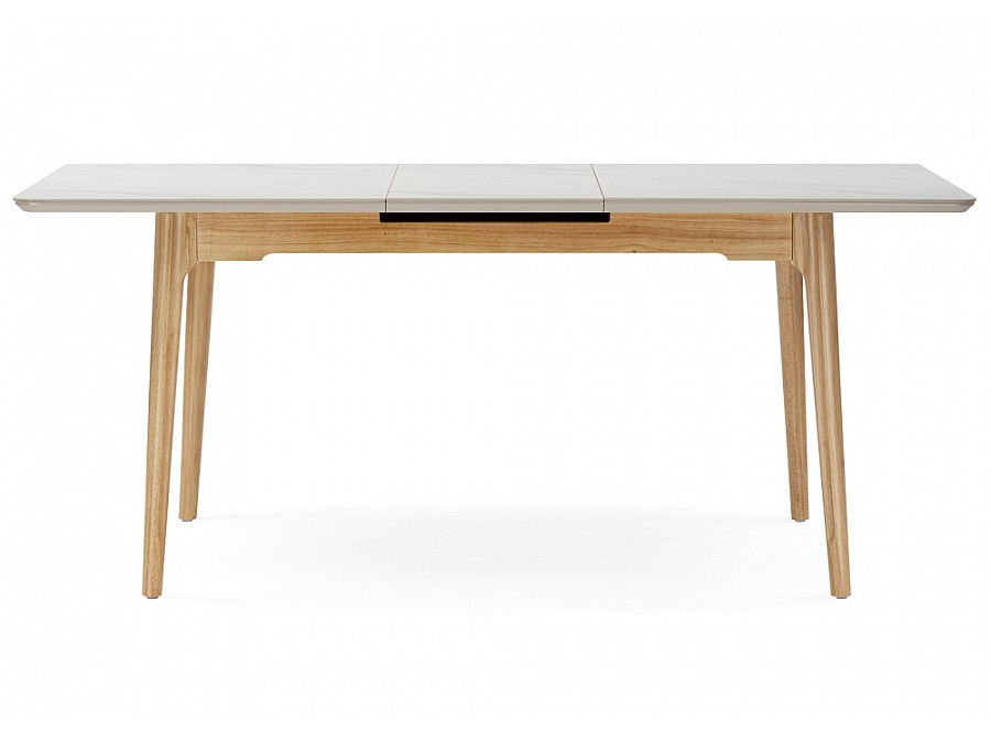 Halmar 140(180)x80 белый спеченный камень / светлое дерево