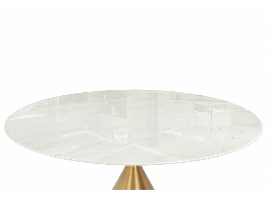 Jaklin 130x73 белый мрамор / сатинированное золото