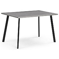 Стол деревянный Тринити Лофт 120х80х75 25 мм бетон / черный матовый