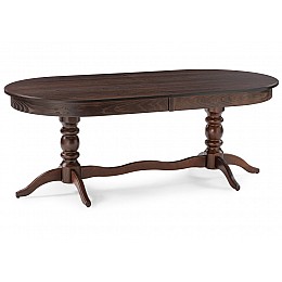 Стол деревянный Дейвер 200(260)х100х76 орех темный