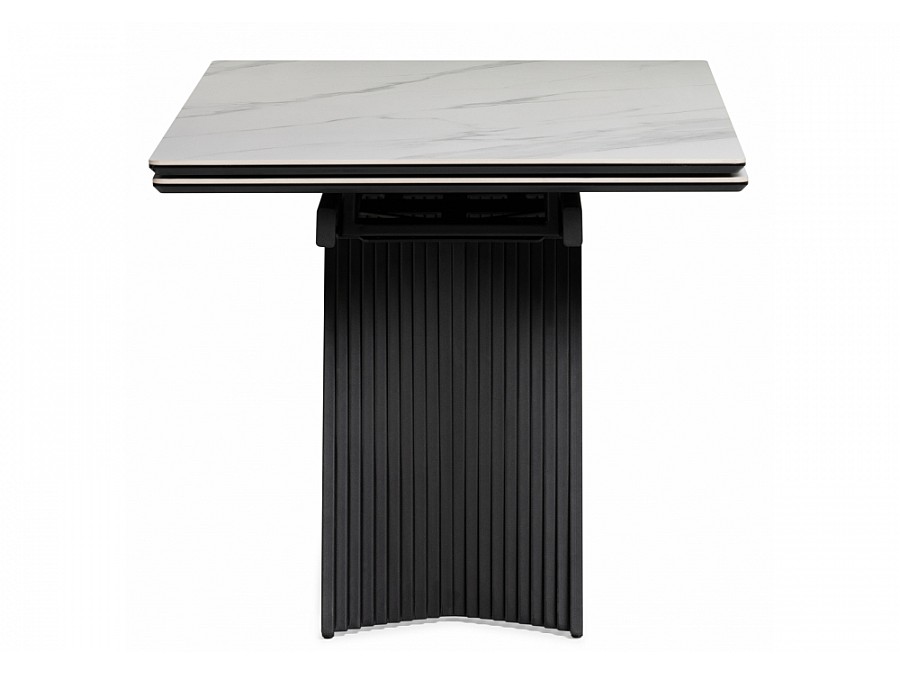 Вейв 160(220)х89 белый мрамор snow white / черный