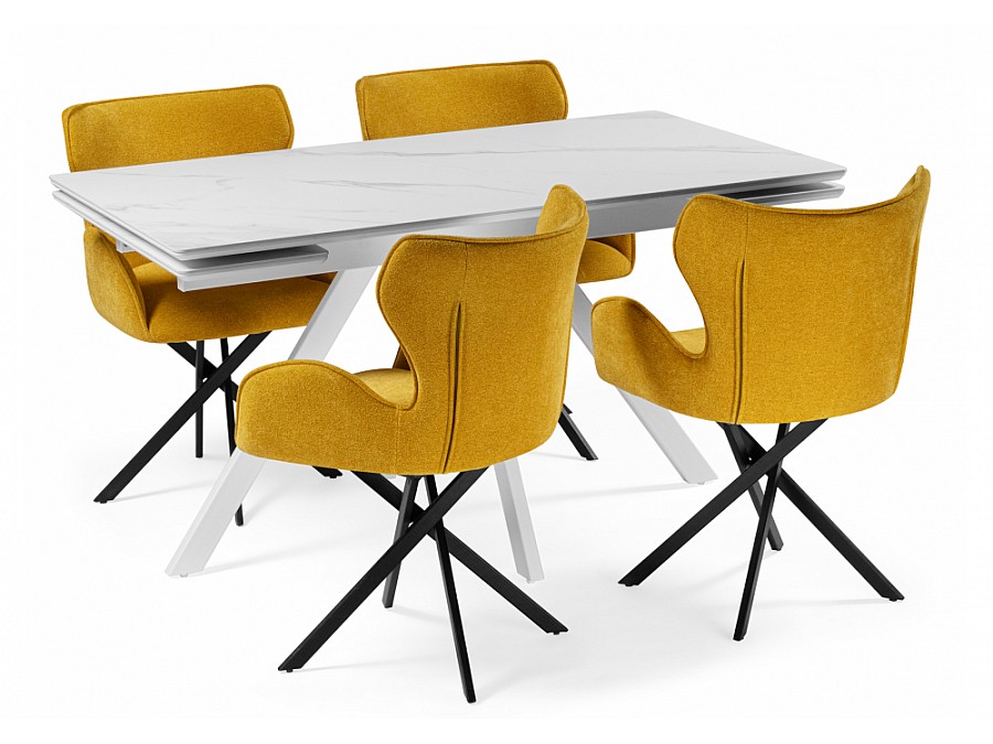 Вилли 140 (200) х 80 белый мрамор alpin white / snow white / белый