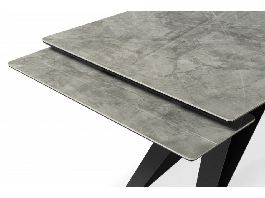 Блэкберн 160(220)х89 серый мрамор baolai / черный