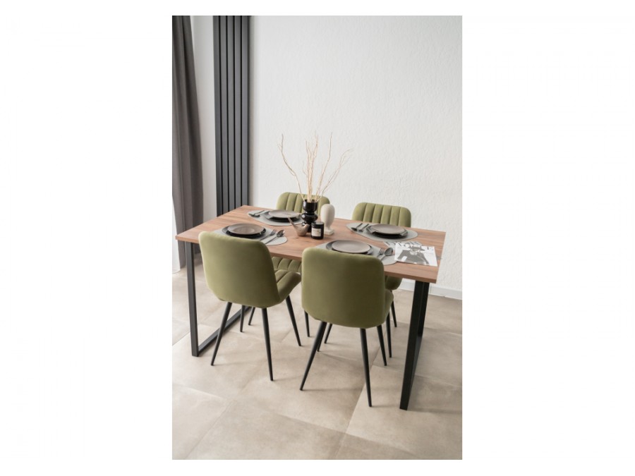 Лиман 140 х 80 дуб крафт табачный / черный матовый