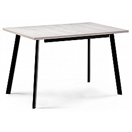 Стол деревянный Колон Лофт 120(160)х75х75 25 мм юта / матовый черный